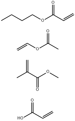 2-Propenoic acid, 2-methyl-, methyl ester, polymer with butyl 2-propenoate, ethenyl acetate and 2-propenoic acid 结构式