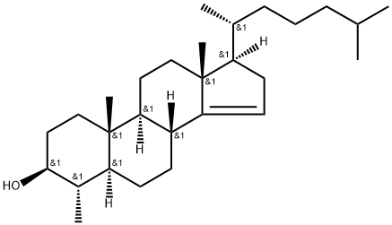 4α-Methyl-5α-cholest-14-en-3β-ol Structure