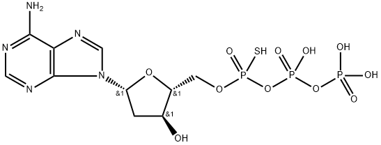 2′-デオキシアデノシン5′-α-チオ三りん酸 化学構造式