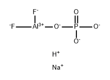 sodium hydrogen difluoro[phosphato(3-)-O]aluminate(2-) 结构式