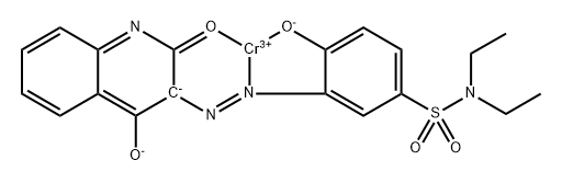 Chromium, [3-[[2,3-dihydro-4-hydroxy-2-(oxo-κO)-3-quinolinyl]azo-κN1]-N,N-diethyl-4-(hydroxy-κO)benzenesulfonamidato(3-)]- Structure