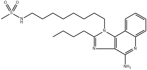 Methanesulfonamide, N-[8-(4-amino-2-butyl-1H-imidazo[4,5-c]quinolin-1-yl)octyl]- Structure