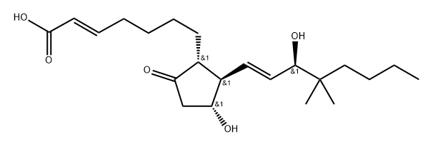 16,16-dimethyl-delta2-prostaglandin E1 Struktur