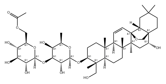 6"-O-Acetylsaikosaponin D, 64340-45-0, 结构式