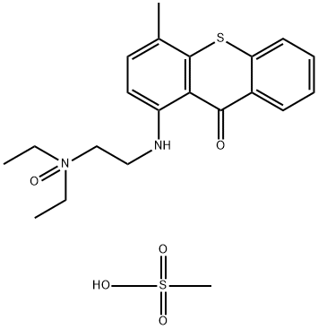 9H-Thioxanthen-9-one, 1-[[2-(diethyloxidoamino)ethyl]amino]-4-methyl-, methanesulfonate (1:1) Structure