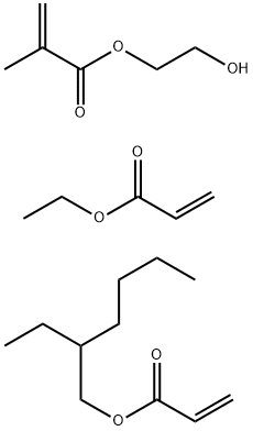 2-丙烯酸乙酯与2-丙烯酸-2-乙基己酯和2-甲基-2-丙烯酸-2-羟乙酯的聚合物 结构式