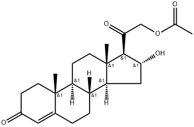 16α-Hydroxydeoxycorticosterone 21-Acetate Struktur