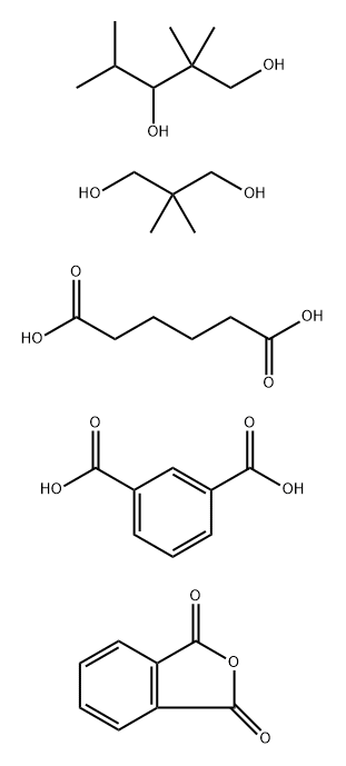 1,3-benzenedicarboxylic acid, polymer with2,2-dimethyl-1,3-propanediol, hexanedioic acid, 1,3-isobenzofurandioneand 2,2,4-trimethyl-1,3-pentanediol Struktur