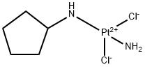 amminedichloro(cyclopentylamine)platinum(0) Struktur