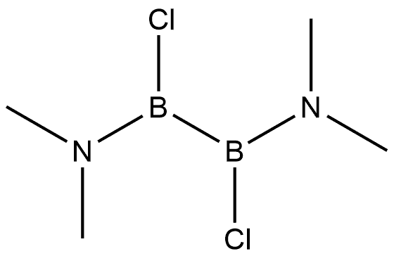 1,2-Diborane(4)diamine, 1,2-dichloro-N1,N1,N2,N2-tetramethyl- Structure