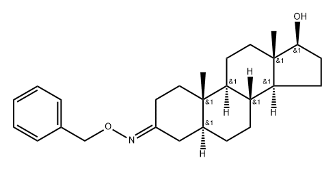 17β-Hydroxy-5α-androstan-3-one O-benzyl oxime Struktur