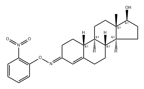 17β-Hydroxyestr-4-en-3-one O-(2-nitrophenyl)oxime Struktur