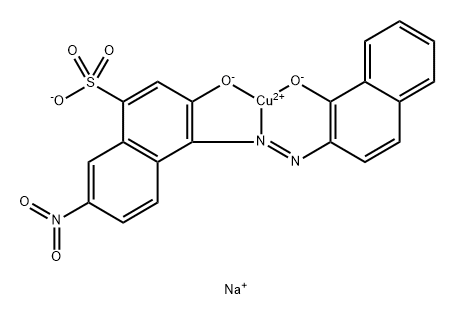 Cuprate(1-),[3-(hydroxy-kO)-4-[[1-(hydroxy-kO)-2-naphthalenyl]azo-kN1]-7-nitro-1-naphthalenesulfonato(3-)]-,sodium (9CI) Structure