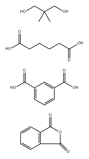 间苯二酸与2,2-二甲基-1,3-丙二醇、己二酸和1,3-异苯并呋喃二酮的聚合物, 64653-86-7, 结构式