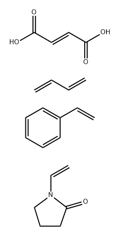 Benzene, ethenyl-, polymer with 1,3-butadiene, trans-butenedioic acid  and 1-vinyl-2-pyrrolidinone Struktur