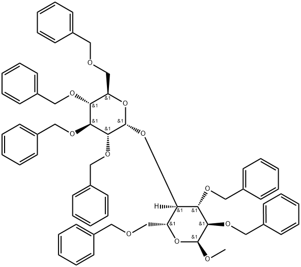Methyl 2,2',3,3',4',6,6'-hepta-O-benzyl-α-D-maltoside Struktur