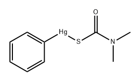 Mercury, (dimethylcarbamothioato-S)phenyl- Struktur