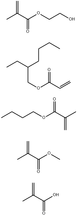 2-Propenoic acid, 2-methyl-, polymer with butyl 2-methyl-2-propenoate, 2-ethylhexyl 2-propenoate, 2-hydroxyethyl 2-methyl-2-propenoate and methyl 2-methyl-2-propenoate Structure