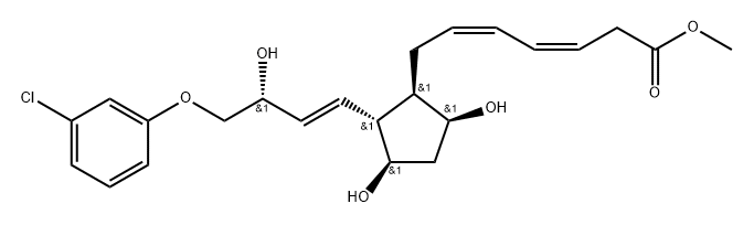 (3Z,5Z)-7-[(1R)-2β-[(E,R)-4-(3-Chlorophenoxy)-3-hydroxy-1-butenyl]-3α,5α-dihydroxycyclopentan-1α-yl]-3,5-heptadienoic acid methyl ester Structure