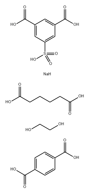 5-磺基-1,3-苯二甲酸单钠盐与1,4-苯二甲酸、1,2-乙二醇和己二酸的聚合物,64945-78-4,结构式