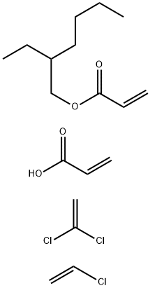 2-丙烯酸、氯乙烯、1,1-二氯乙烯和2-丙烯酸-2-乙基己酯的聚合物, 65045-76-3, 结构式