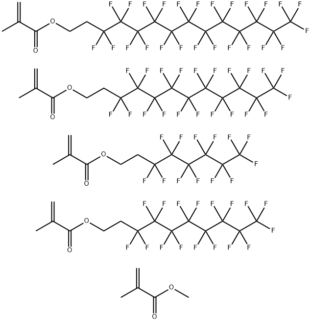 3,3,4,4,5,5,6,6,7,7,8,8,9,9,10,10,11,11,12,12,12-Heneicosafluorododecyl 2-methyl-2-propenoate polymer with 3,3,4,4,5,5,6,6,7,7,8,8,9,9,10,10,10-heptadecafluorodecyl 2-methyl-2-propenoate, methyl 2-methyl-2-propenoate, 3,3,4,4,5,5,6,6,7,7,8,8,9,9,10,10,11, Structure
