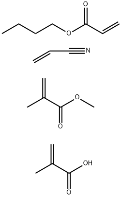 2-Propenoic acid, 2-methyl-, polymer with butyl 2-propenoate, methyl 2-methyl-2-propenoate and 2-propenenitrile, ammonium salt Struktur