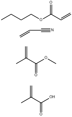 2-Propenoic acid, 2-methyl-, polymer with butyl 2-propenoate, methyl 2-methyl-2-propenoate and 2-propenenitrile, ammonium salt Structure