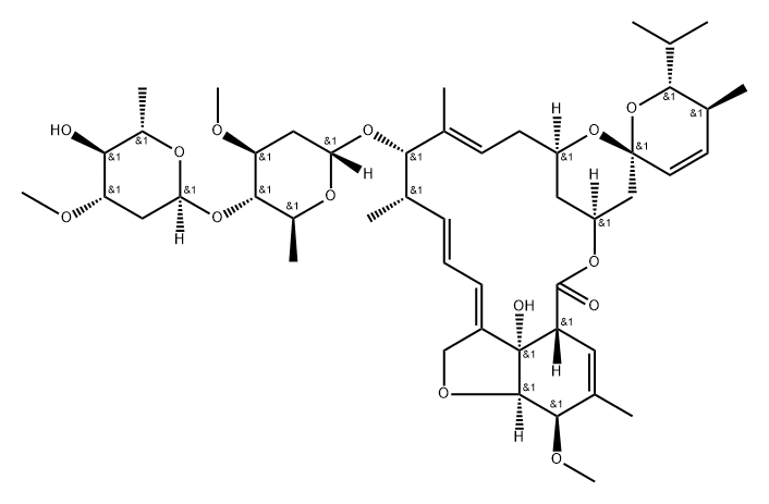 25-De(1-methylpropyl)-25-(1-methylethyl)avermectin A1a Struktur