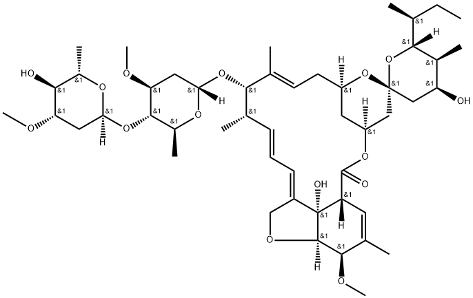 (23S)-22,23-ジヒドロ-23-ヒドロキシアベルメクチンA1a 化学構造式