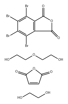 1,3-Isobenzofurandione, 4,5,6,7-tetrabromo-, polymer with 1,2-ethanediol, 2,5-furandione and 2,2-oxybisethanol Struktur