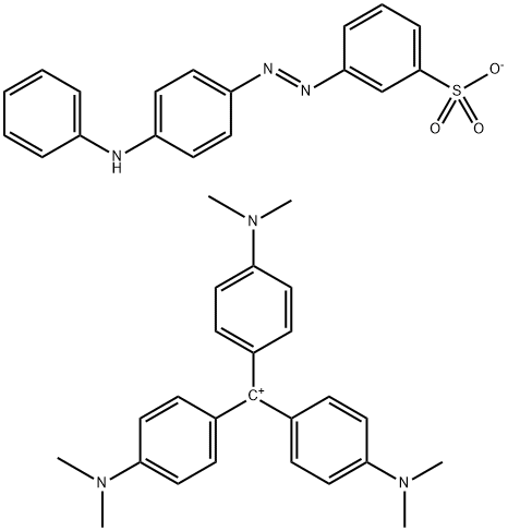 p,p',p''-tris(dimethylamino)tritylium m-[(p-anilinophenyl)azo]benzenesulphonate Structure