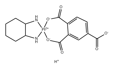 carboxyphthalato-1,2-diaminocyclohexaneplatinum Structure