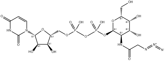 UDP-N-azidoacetylgalactosamine triethylamine salt Struktur