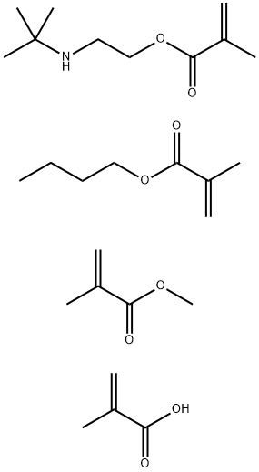 2-Propenoic acid, 2-methyl-, polymer with butyl 2-methyl-2-propenoate, 2-[(1,1-dimethylethyl)amino]ethyl 2-methyl-2-propenoate and methyl 2-methyl-2-propenoate 结构式
