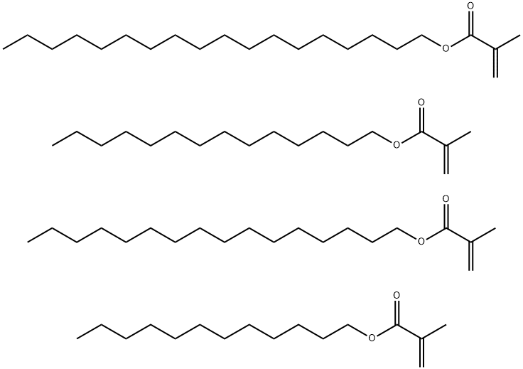 2-Propenoic acid, 2-methyl-, dodecyl ester, polymer with hexadecyl 2-methyl-2-propenoate, octadecyl 2-methyl-2-propenoate and tetradecyl 2-methyl-2-propenoate Structure
