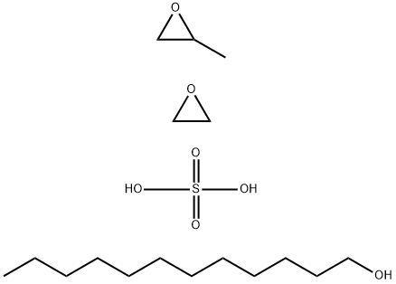 Oxirane, methyl-, polymer with oxirane, mono(hydrogen sulfate), dodecyl ether, sodium salt Structure