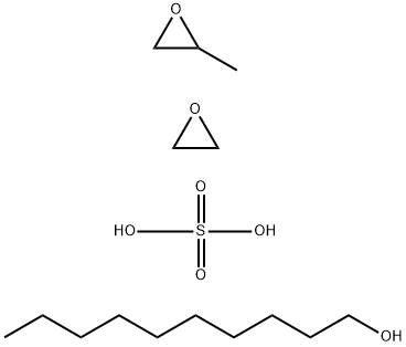 甲基环氧乙烷与环氧乙烷单硫酸氢酯癸基醚钠盐的聚合物, 65423-85-0, 结构式
