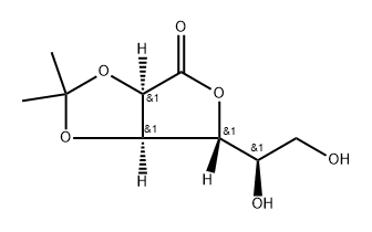 2,3-O-Isopropylidene-D-allonic Acid γ-Lactone Struktur