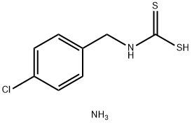 Carbamodithioic acid, [(4-chlorophenyl)methyl]-, monoammonium salt (9CI)