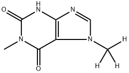 Paraxanthine-d3, 65566-70-3, 结构式