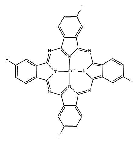 Copper(II)-2,9,16,23-tetrafluoro-29H ,31H -phthalocyanine, 65602-84-8, 结构式