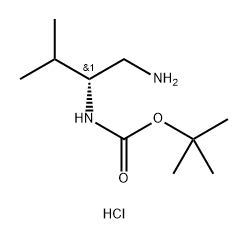 Carbamic acid, [(1R)-1-(aminomethyl)-2-methylpropyl]-, 1,1-dimethylethyl ester, monohydrochloride (9CI) Structure