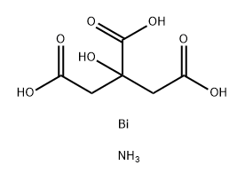 ammonium bismuth(3+) 2-hydroxypropane-1,2,3-tricarboxylate(2:1:1) Structure