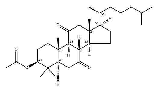 3β-(Acetyloxy)-5α-lanostane-7,11-dione Structure