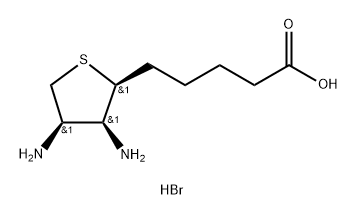 2-Thiophenepentanoic acid, 3,4-diaminotetrahydro-, hydrobromide (1:1), (2S,3S,4R)- Structure