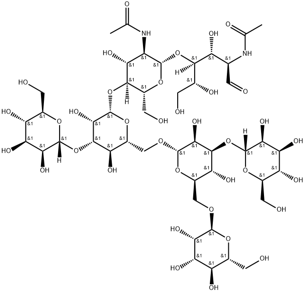 MANNOPENTAOSE-DI(N-ACETYL-D-*GLUCOSAMINE) Struktur