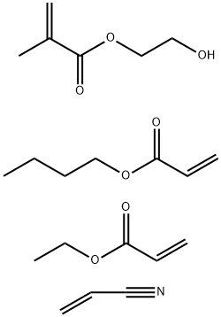 2-Propenoic acid, 2-methyl-, 2-hydroxyethylester, polymer with butyl 2-propenoate, ethyl 2-propenoate and 2-propenenitrile Structure