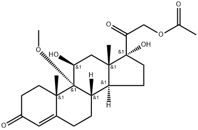 [2-(11,17-dihydroxy-9-methoxy-10,13-dimethyl-3-oxo-1,2,6,7,8,11,12,14, 15,16-decahydrocyclopenta[a]phenanthren-17-yl)-2-oxo-ethyl] acetate Structure
