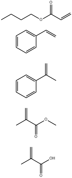 2-Methyl-2-propenoic acid polymer with butyl 2-propenoate, ethenylbenzene, (1-methylethenyl)benzene and methyl 2-methyl-2-propenoate, ammonium salt Struktur